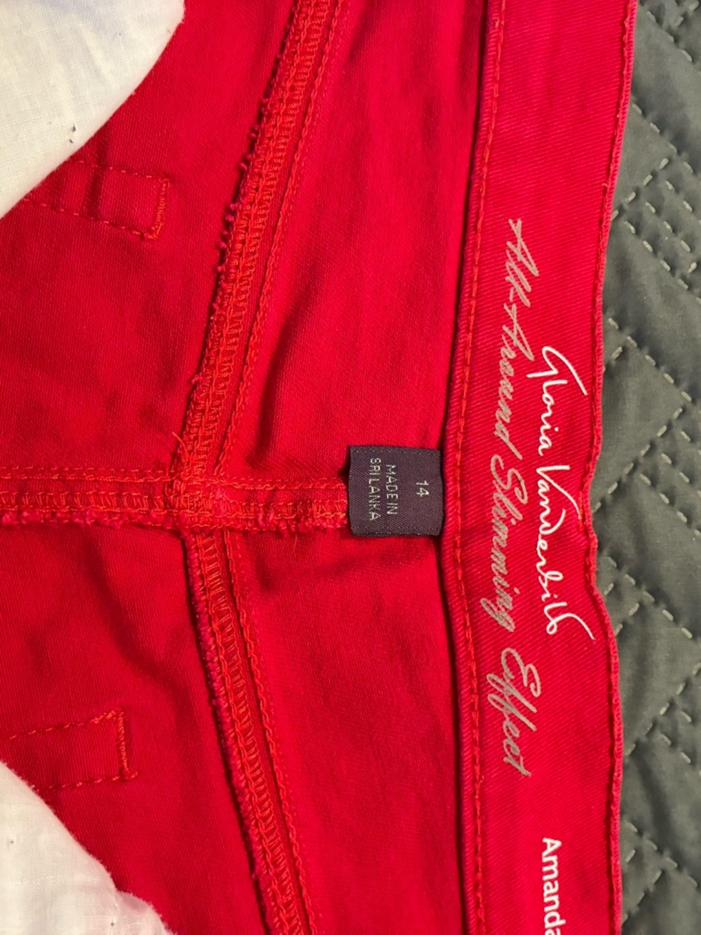 Gloria Vanderbilt Women's High Rise Jeans - Red